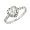 10k White Gold Heart Shaped Aquamarine and Diamond Ring, Size 5