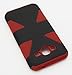 Samsung Galaxy J3,Galaxy amp Prime Case, Bastex Dynamic Slim Fit Heavy Duty Protection Hybrid Dual Layer Hard Plastic Case Rubber Silicone Cover - Black + Red