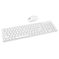 White Wireless Mac Style Keyboard with Wireless Optical Mouse - 2.4ghz USB with Nano Dongle