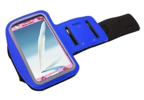 iLoveSIA Sports Armband Leather Case For Samsung Galaxy Note 3 Note2 Cover Deep Blue