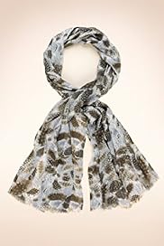 Indigo Collection Feather Print Scarf