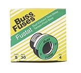 Bussmann S-30 30 Amp Type S Time-Delay Dual-Element Plug Fuse Rejection Base 125V UL Listed, 4-Pack