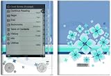 Flower Burst Blue Design Protective Decal Skin Sticker for Sony Digital Reader PRS-505 Models