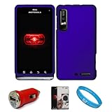 Magic Blue 2 Piece Protective Snap-On Hard Case Cover for Motorola Droid 3  ....