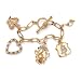 Gold Electroplate Baby Phat Crystal Charm Bracelet(Women's)