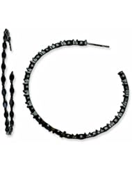 Sterling Silver Gold-plated CZ Three Bangle Set : Length 8 in