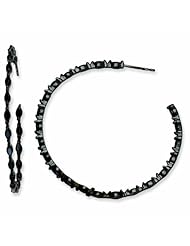 Sterling Silver CZ Three Bangle Set : Length 8 in