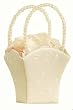 Elegant Flower Basket Ivory