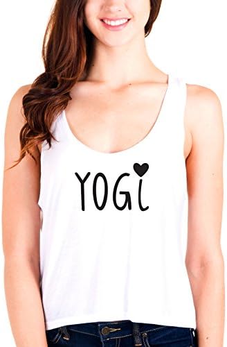 Activewear Apparel Yoga 'Yogi' Flowy Boxy Crop Top (X-Large, White)