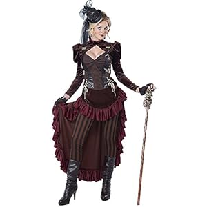 California Costumes Women's Victorian Steampunk Costume, Brown, Small