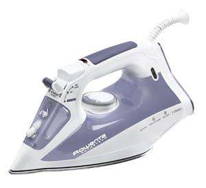 Rowenta DW4060 Auto Steam Iron with Airglide Stainless Steel Soleplate Auto-off Anti-Scale, 1700-Watt, Blue