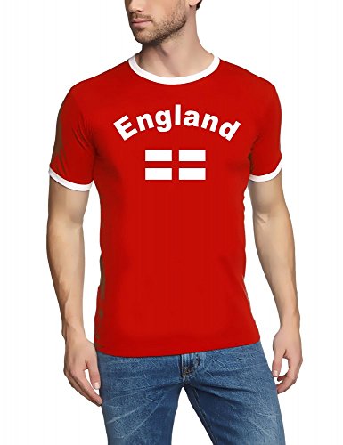 EM 2016 England Fußball T-SHIRT TRIKOT mit Deinem NAMEN + NUMMER ! HERI Ringer rot Gr.XXL
