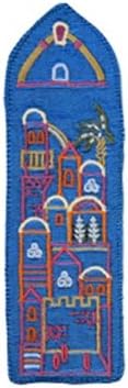 Bookmarks Tassels For Christian, Jewish Kids, Man & Women - Yair Emanuel EMBROIDERED BOOKMARK JERUSALEM BLUE (Bundle)