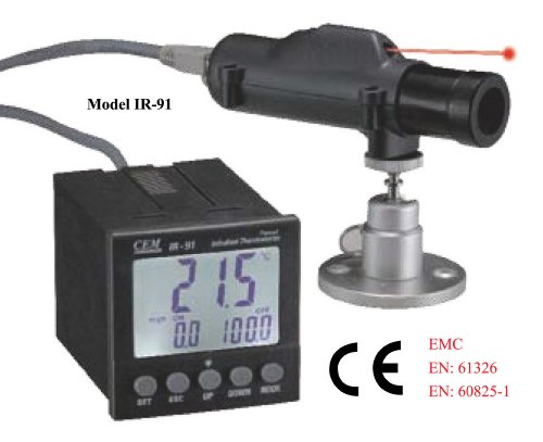 Ruby Electronics IR-91 Industrial 50:1 Panel IR Laser Thermometer up to 1652 deg F 900 deg C