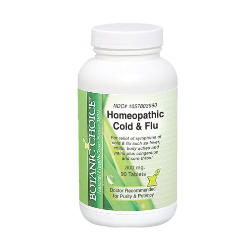 Indiana Botanic Gardens Homeopathic Cold and Flu, 300 mg,  90 Tablets, (Pack of 2)