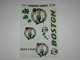 BOSTON CELTICS Removable  Reusable Team Logo STATIC WINDOW CLINGS (Set of 5)