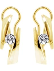 0.60 CT TW Large Diamond Hoops/Huggies in 14K Yellow Gold