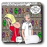 Londons Times Health and Vanity Trends Cartoons - Lava Lamps On First Date - Mouse Pads