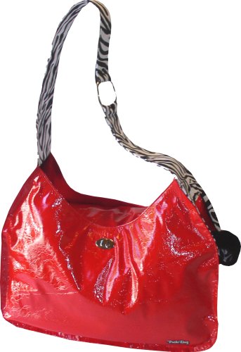 PuchiBag Ho-Beau Bag - Red Patent with Zebra Trim