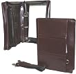 Mancini Burgundy Leather Legal Size Ring Binder 2 Inch