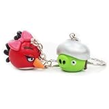 ANGRY BIRDS KEY CHAIN SET -RED GIRL BIRD & PIG-