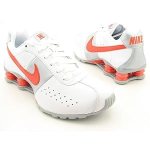 Buy Women Nike Shox Classic II White Bright Orange Metallic Platinum 343907-181 by Nike