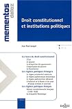 Droit constitutionnel et institutions politiques