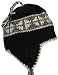Wool Chullo Fleece Lined Ski Cap Snowboard Toque with Ear Flaps Knit Beanie Sherpa