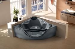 Jacuzzi Whirlpool Bathtub Computerized Massage Jets Built-in Heater SPA Hot Tub FM MP3 CD Model 657GR Grey