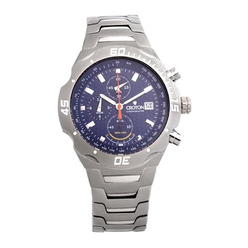 Croton Mens CC311175SSBL Silver-Tone Watch