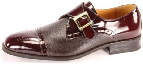Giorgio Venturi Cap Toe Monk Strap Dress Shoe Burgundy style 6028 Size10 D
