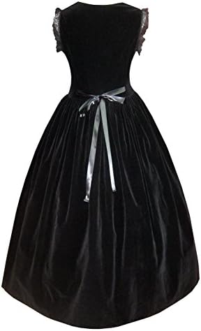Victorian Valentine Steampunk Gothic Renaissance Civil War Dress (1X, Black)