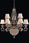 Two tier Paris Flea Chandelier, 41"Hx36"W, WEATHERD PATINA