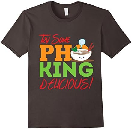 Men's Try Some Pho King Delicious Food Lover Funny Cute Pun TShirt XL Asphalt
