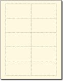 80lb Linen Cream Blank Business Cards - 25 Sheets