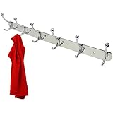 6 Double Hook Coat Rack, Wall Mount with Screws Included, polished nickel silver great for hallway or any room!!