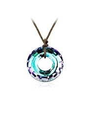 Blue Pearls - Swarovski Crystallized Pendant - CRY B235 W