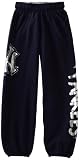 MLB Girls New York Yankees Fleece Roll-Over Pant (Dark Navy, Small)