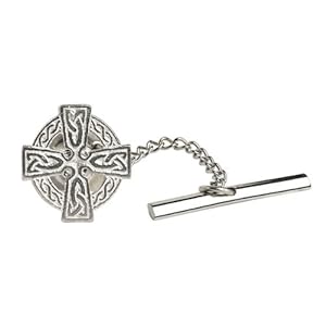Sterling Silver Celtic Cross Tie Tac-Made in Ireland-Ships Today