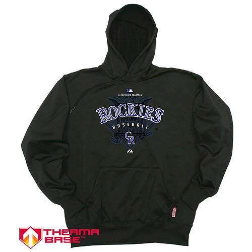Buy Colorado Rockies Therma Base Authentic Collection Momentum Performance Hooded Fleece by Majestic Athletic