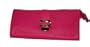 Liz Claiborne Dark Pink Leather Jackie Flats Wristlet Clutch