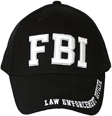Law Enforcement FBI Brass Buckle Adjustable Hat
