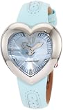 Chronotech Women's CT.7688L/04 Heart Shape Light Blue Leather Watch
