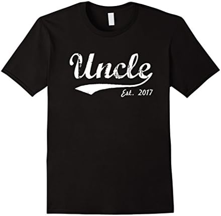 Men's  New Uncle T-Shirt - Uncle Est. 2017 - Uncle To Be T-Shirt XL Black