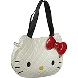 Hello Kitty Bag- White Quilted Face Tote Bag