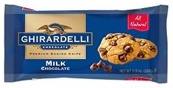 Ghirardelli Chocolate Baking Chips, Milk Chocolate, 11.5-Ounce Bags (Pack of 6)