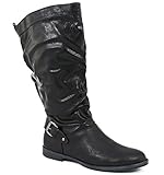 Easy Street Women's Vigor Plus Riding Boot,Black,8 M US