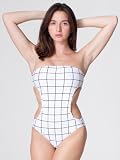 American Apparel Grid Print One-Piece Swimsuit