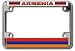 Armenia Armenian Flag Chrome Metal Motorcycle License Plate Frame