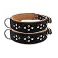 Swarovski Strass Leather Dog Collar Black, 32cm (P)(T15701)